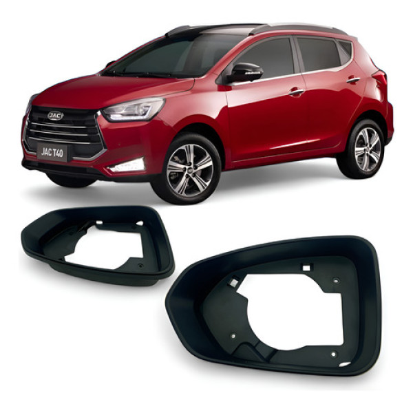 Aro Moldura Espelho Retrovisor Jac T40  Lado Esquerdo