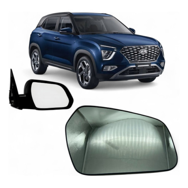 Espelho Lente E Base Vidro Retrovisor Creta 22 23 24 25 Ld