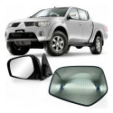 Lente Retrovisor L200 / Pajero 08/13 Esquerdo Motor Redondo