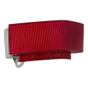 Refletor Traseiro Esquerdo Parachoque Gm Meriva 2004 A 2012 Vermelho