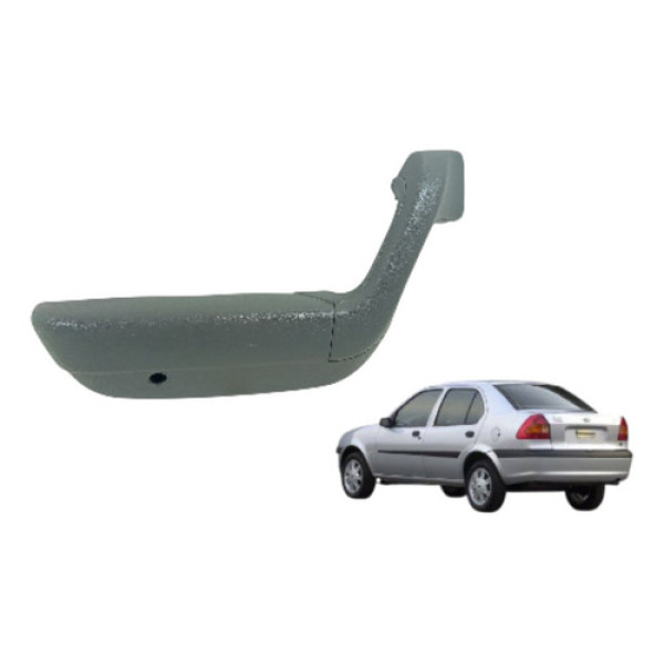 Puxador Porta Lado Esquerdo Ford Fiesta 2001/2002 Original  Cinza