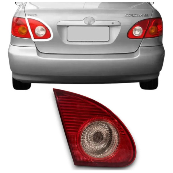 Lanterna Tampa Traseira Esquerda Corolla 2003 A 2008 Esquerdo/motorista Vermelho