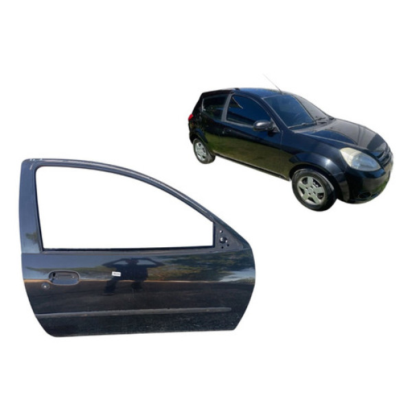 Porta Lado Direito Ford Ka 2008 A 2012 Preta Dianteira Direito Preto