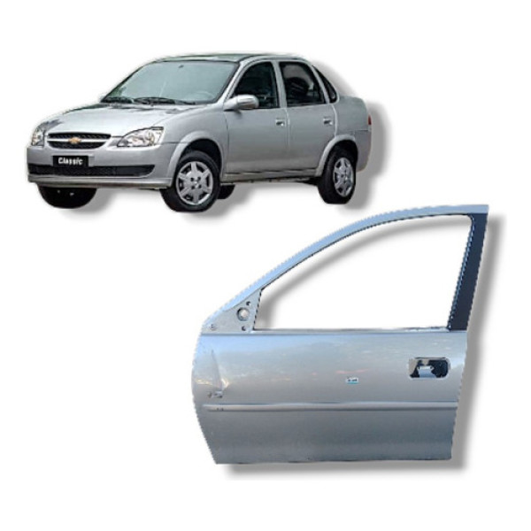 Porta Lado Esquerdo Corsa Classic Ls 2011 A 2016 Detalhe Dianteira Esquerdo Prata