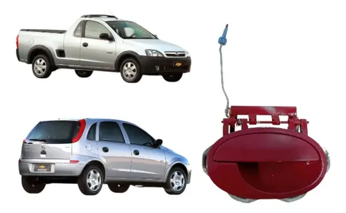 Maçaneta Externa Lado Direito Montana Corsa Montana 02/10 Vermelho
