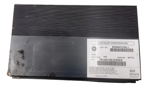 Módulo Amplificador Som Grand Cherokee 3.6 V6 2011 Preto Modulo