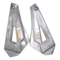 Bacalhau Suporte Pedaleira Dafra Speed  150 2008 2009 2014 Prateado