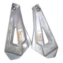 Bacalhau Suporte Pedaleira Dafra Speed  150 2008 2009 2014 Prateado