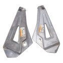Bacalhau Suporte Pedaleira Dafra Speed  150 2008 2009 2014 Prateado