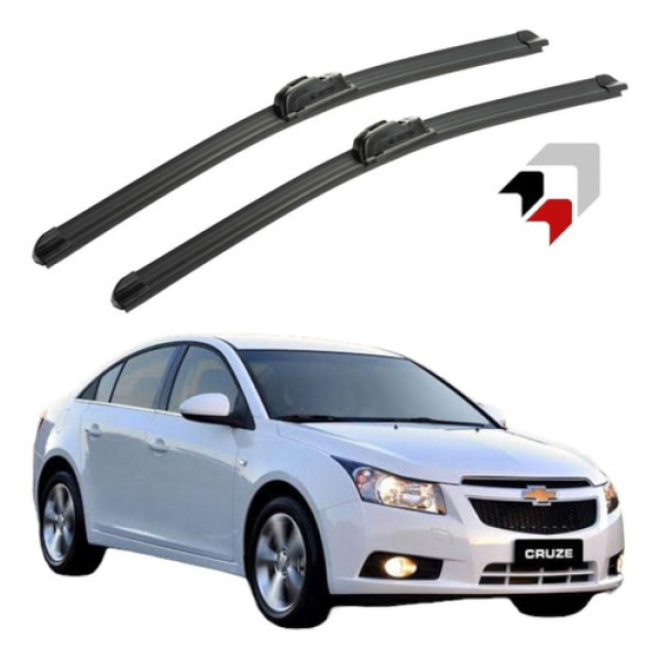 Jogo Palheta Limpador Parabrisa Silicone Chevrolet Cruze Preto