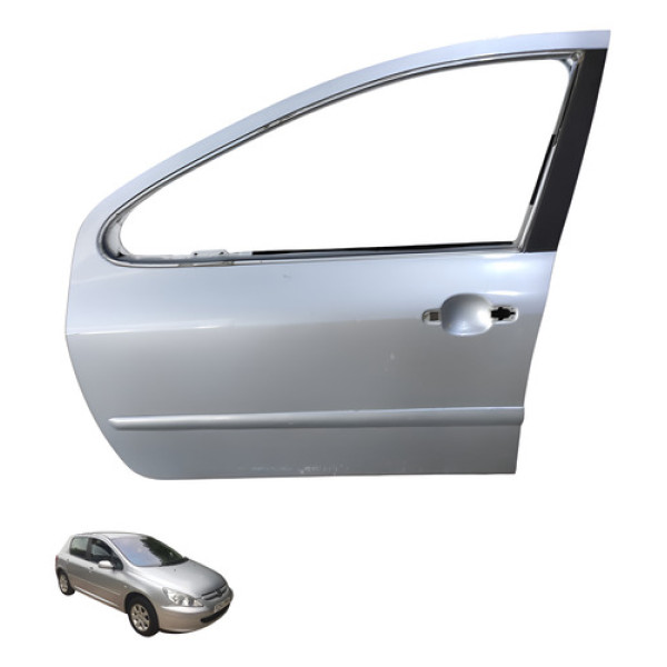 Porta Dianteira Esquerda Peugeot 307 2.0 2005 2006 Dianteira Esquerda Cinza