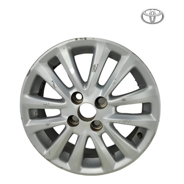 Roda Aro Liga Leve Aluminio Toyota Etios Aro 15 4x100  Cinza