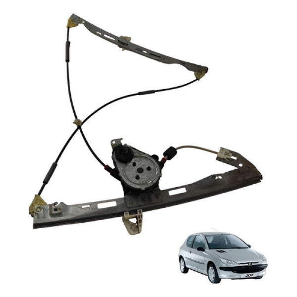 Maquina Vidro Manual Dianteiro Esquerdo Peugeot 206 2006