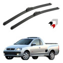 Jogo Palheta Limpador Parabrisa Silicone Chevrolet Montana  Preto