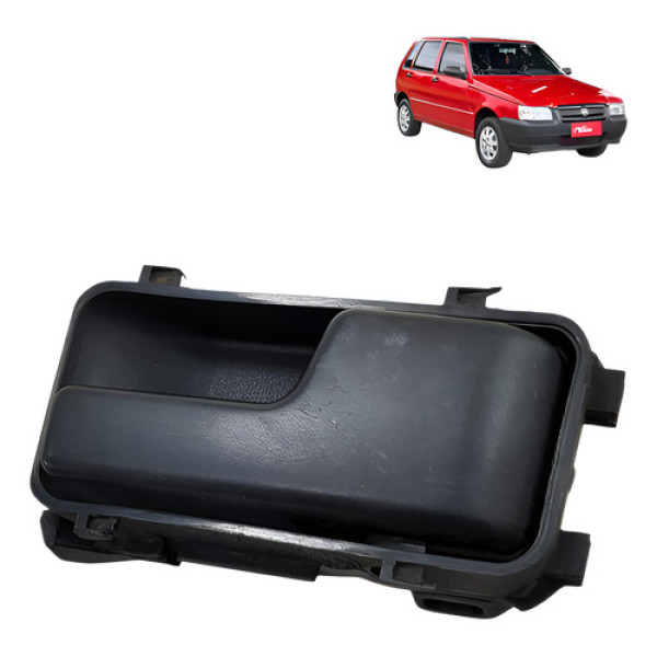 Macaneta Externa Dianteira Direita Fiat Uno 2004 2008 Preto