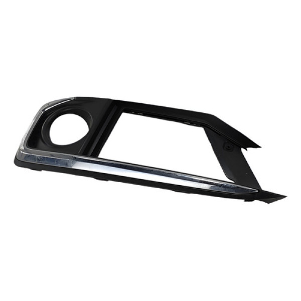 Grade Moldura Acabamento Farol Milha Honda Civic 2017 2020 Preto Direito