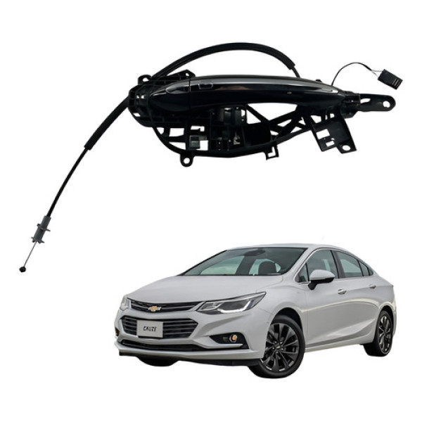 Macaneta Externa Traseira Direita Chevrolet Cruze 2017 Preto Dianteira/traseira