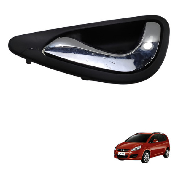 Macaneta Interna Traseira Esquerda Jac J6 2010 2015 Preto Dianteira