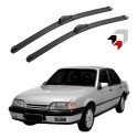Jogo Palheta Limpador Parabrisa Silicone Chevrolet Monza Preto