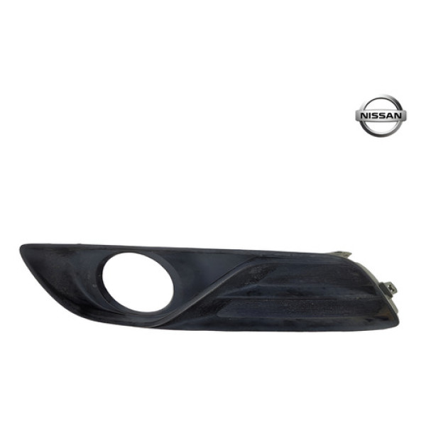 Grade Moldura Farol Milha Esquerda Nissan Sentra 2012 2020 Preto Esquerdo