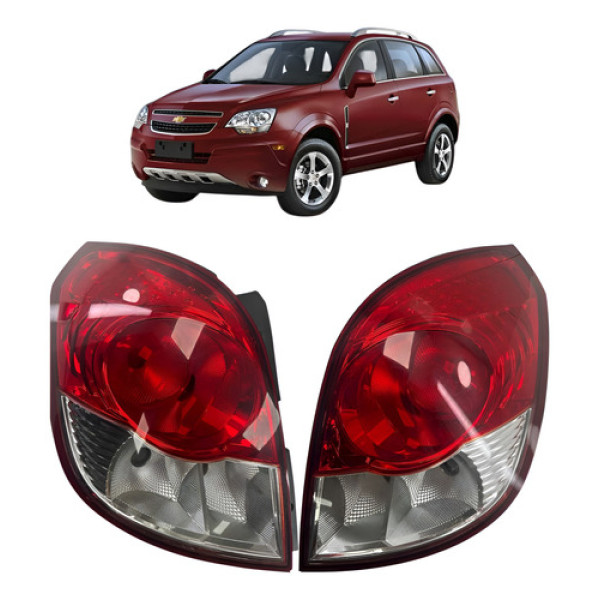 Par Lanterna Traseira Chevrolet Captiva 2008 2012 Direito/passageiro Vermelho