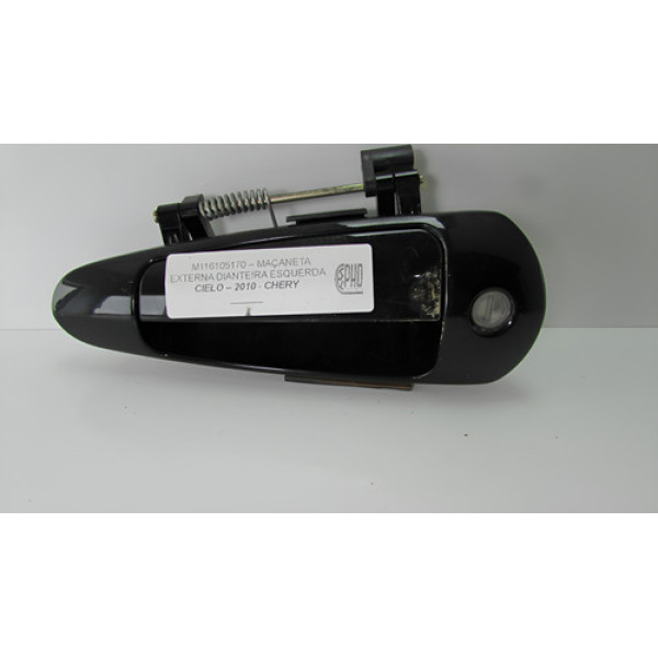Maçaneta Externa Dianteira Esquerda Chery Cielo Original Preto Dianteira