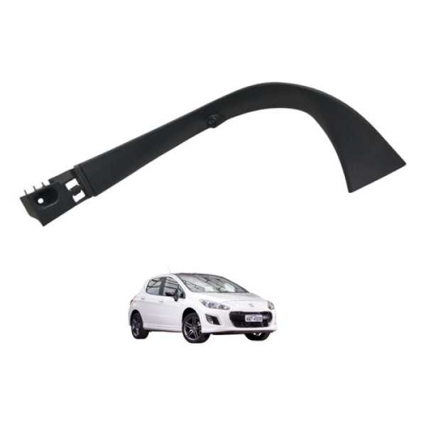 Acabamento Esquerdo Tampa Traseira Peugeot 308 2014 2015 Preto