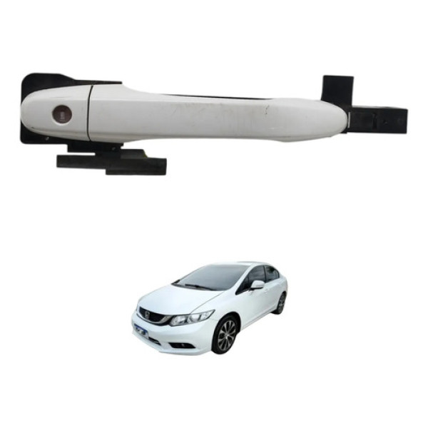 Maçaneta Dianteira Esquerda Civic 2013 2014 Branco Dianteira