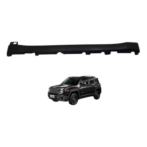 Spoiler Aplique Lateral Esquerda Jeep Renegade 2017 2018 Preto