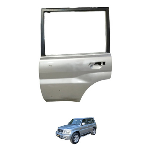 Porta Traseira Esquerda Pajero Tr4 2004 2005 Traseira Esquerda Prateado