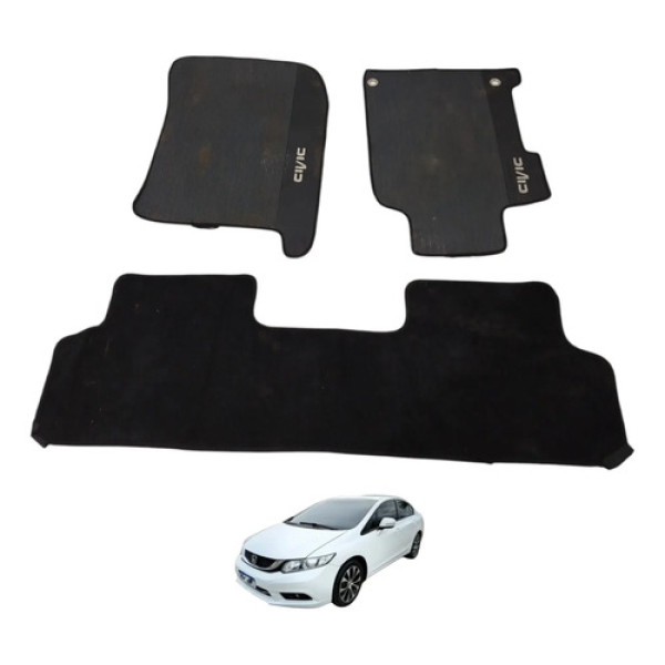 Jogo Tapete Civic 2013 2014 Preto
