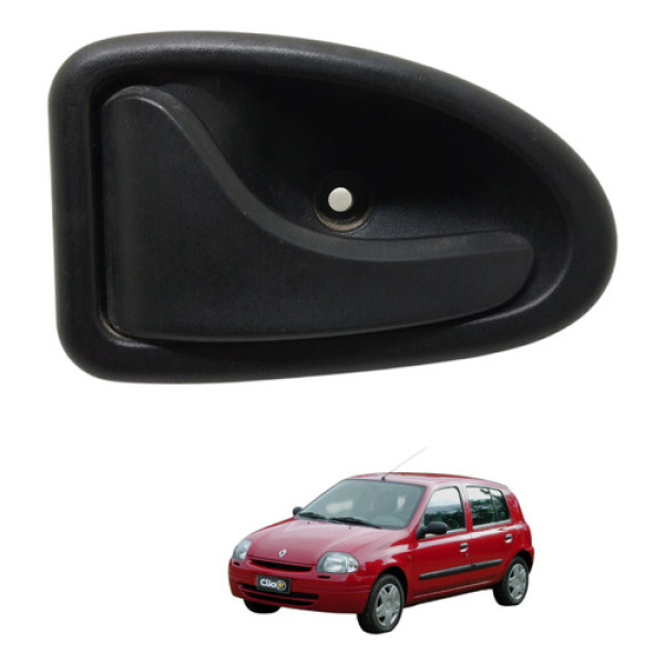 Maçaneta Interna Dianteira Esquerda Clio 2002 2004 2005 2006 Preto Dianteira
