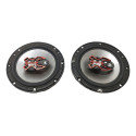 Par Alto Falante Bravox B3x60 X 6   Preto Prata Triaxial Preto