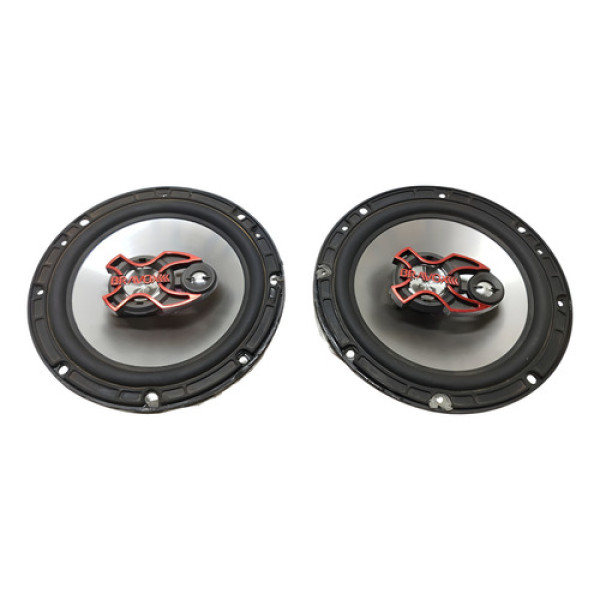 Par Alto Falante Bravox B3x60 X 6   Preto Prata Triaxial Preto