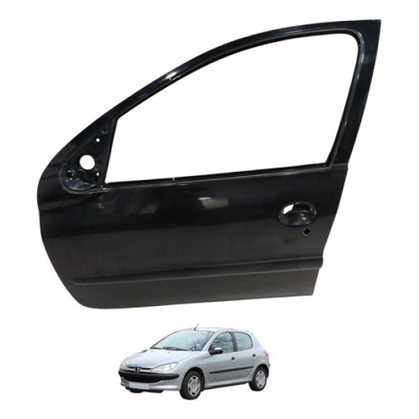Porta Dianteira Esquerda Peugeot 206 2008 2009 Dianteira Esquerdo Preto