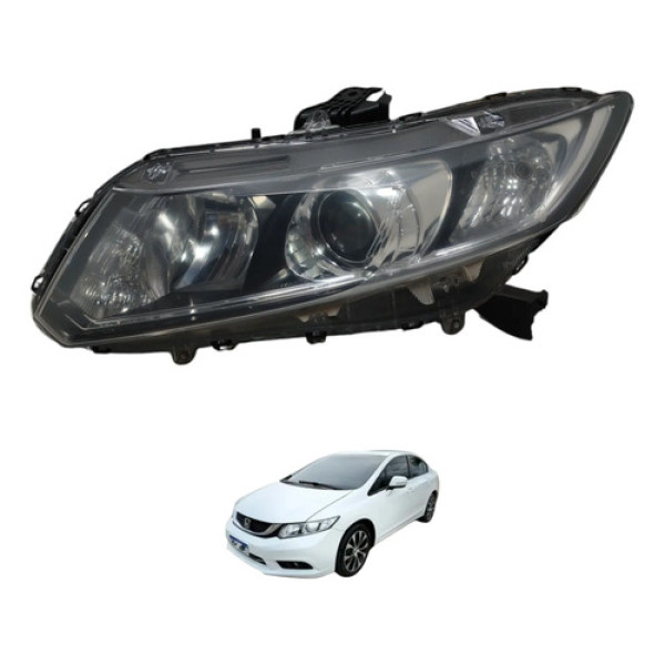 Farol Esquerdo Civic 2013 2014 Esquerdo/motorista