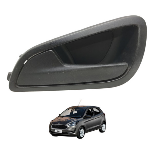 Maçaneta Interna Dianteira Esquerda Ford Ka 1.0 3c 2017 2018 Preto Dianteira