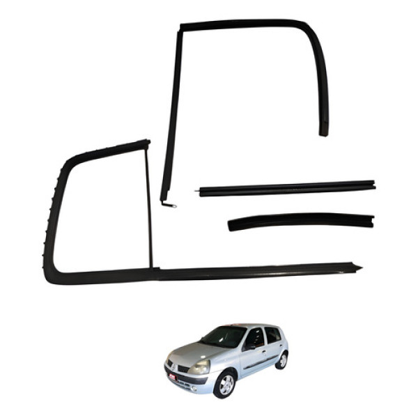 Kit Pestana Traseira Direita Clio Hatch 2004 2005 Preto