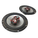 Par Alto Falante Bravox B3x60 X 6   Preto Prata Triaxial Preto