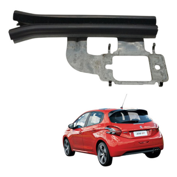 Guia Canaleta Vidro Traseiro Direito Peugeot 208 2014 2015 Preto