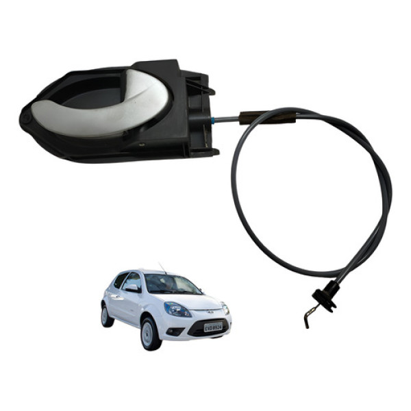 Maçaneta Interna Dianteira Direita Ford Ka 2012 2013 Preto Dianteira