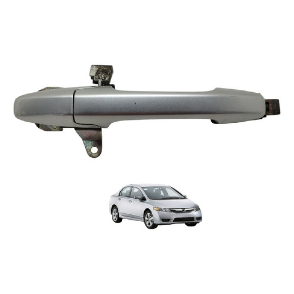Maçaneta Externa Dianteira Direita Honda Civic 2007 2008 09 Prateado Dianteira