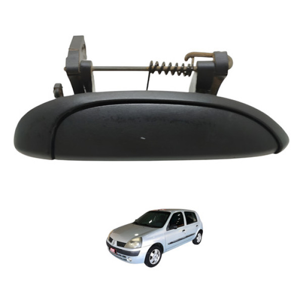 Maçaneta Externa Dianteira Direita Clio 2004 2005 Preto Dianteira