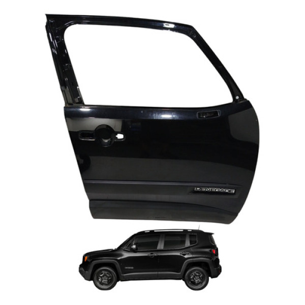 Porta Dianteira Direita Jeep Renegade 2017 2018 Dianteira Direito Preto