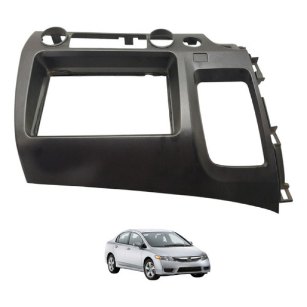 Acabamento Multimídia Honda Civic 2007 2008 2009 Cinza-escuro