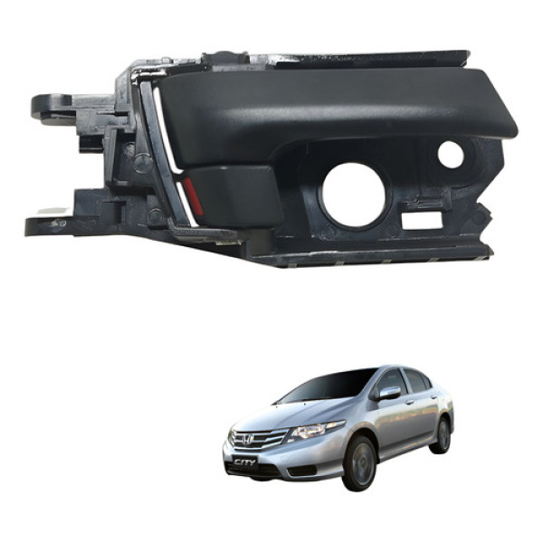 Maçaneta Interna Traseira Direita Honda City 2013 2014 Preto