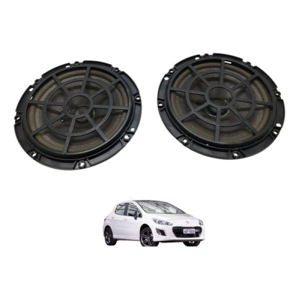 Par Alto Falante Dianteira Peugeot 308 2014 2015 Preto