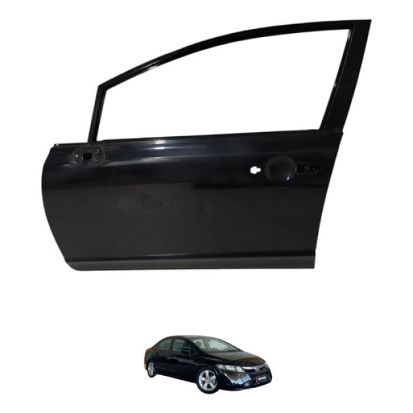 Porta Dianteira Esquer Da Civic 2008 2009 Dianteira Esquerdo Preto
