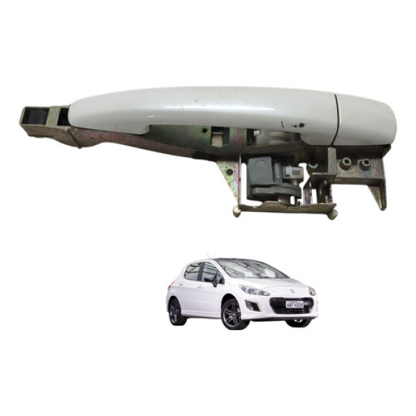 Maçaneta Externa Traseira Direita Peugeot 308 2014 2015 Branco Traseira