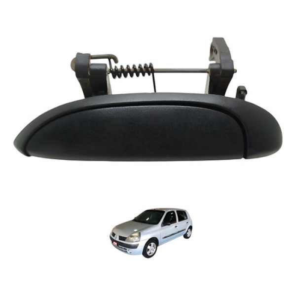Maçaneta Externa Dianteira Esquerda Clio 2004 2005 Preto Dianteira